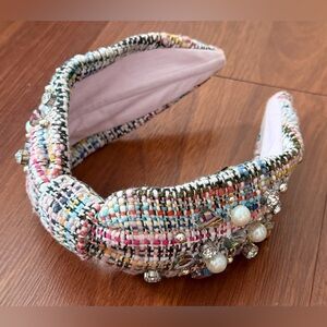 NamJosh Embellished Tweed Headband